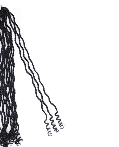 Miniatura 5 de Extensiones de cabello ondulado senegalés de trenza de ganchillo 24 pulgadas, 8 paquetes, trenzas de trenza de ganchillo senegalés pre-trenzadas, 1b