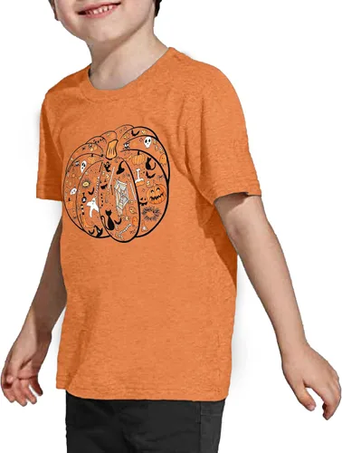 Miniatura 4 de Toddler Boys Girls Halloween Shirts Pumpkin T Shirt Kids Short Sleeve Fall Tee Thanksgiving Tops