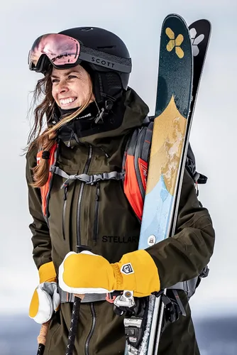 Miniatura 8 de Hestra Heli - Guante de esquí para mujer, manoplas de nieve clásicas de cuero para esquí, snowboard y montañismo (ajuste de mujer)