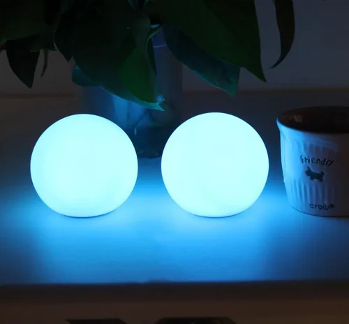 YESIE 2 paquetes de luces flotantes para piscina, lámpara LED recargable de orbe de 3 pulgadas, material duradero de 150°F, accesorios para bañera,