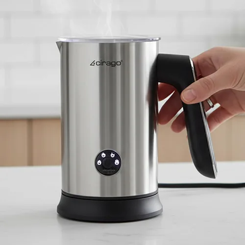 Miniatura 2 de CIRAGO Espumador de leche 4 en 1, vaporizador eléctrico automático de espuma fría y caliente y calentador de leche para latte, capuchinos