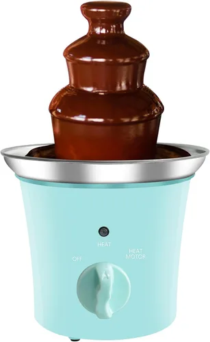 Miniatura 7 de Máquina Mini Fuente de Fondue de Chocolate Pequeña Fuente de Fondue de Chocolate Eléctrica para Fiesta para Caramelos Mantequilla Queso (Verde)