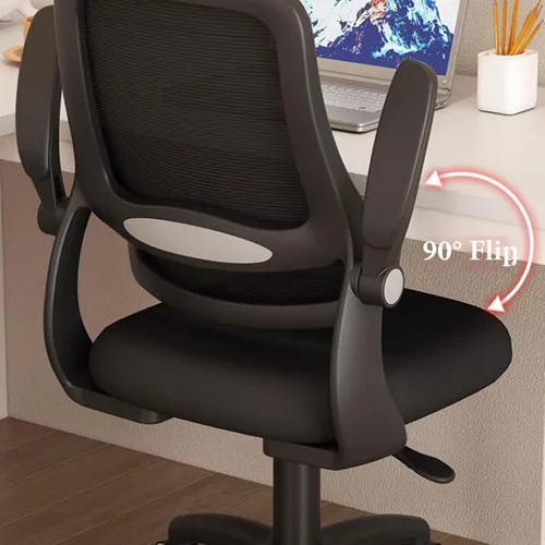 Miniatura 6 de High Back Desk Chair,Ergonomic Office Chair,Mesh Desk Lumbar Support Computer Chair with Wheels and Flip-up Arms,Swivel Task Adjustable Height Home