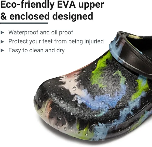 Miniatura 2 de Zapatos de chef antideslizantes para hombre, zuecos de trabajo de enfermería impermeables para cocina, zapatos para trabajar en restaurante de hombre