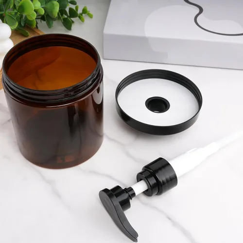 Miniatura 6 de Dispensador de Bomba de Cosywell 2 Paquetes 16.9oz/500ml Dispensador de Champú y Acondicionador Boca Ancha Dispensador de Jabón de Manos Recargable