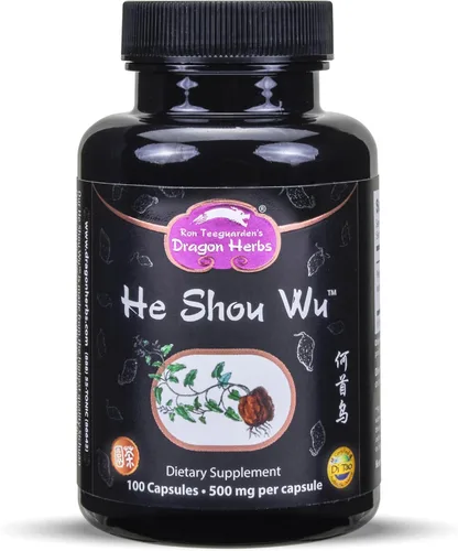 Dragon Herbs He Shou Wu - Suplemento preparado para apoyar la energía, el estado de ánimo, el apoyo inmunológico, el envejecimiento saludable, el