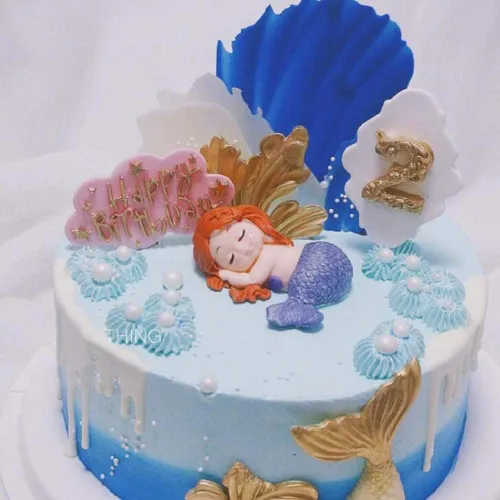 Miniatura 6 de Molde de silicona de sirena OBTANIM para fondant, lindo molde 3D de bebé durmiendo, topper de pastel, decoración DIY, herramienta de horneado