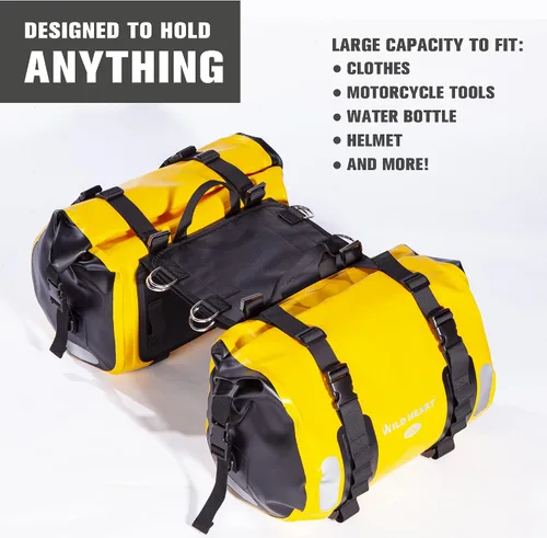 Miniatura 5 de WILD HEART Bolsa impermeable Alforjas de motocicleta 40L Bolsa de tanque Bolsas laterales de motor