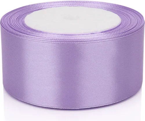 Miniatura 5 de Nsilu Cinta de satén de 25 yardas de 1-1/2 pulgadas de ancho adecuada para bodas, fiestas y cajas de regalo (morado claro, 1-1/2 pulgadas)