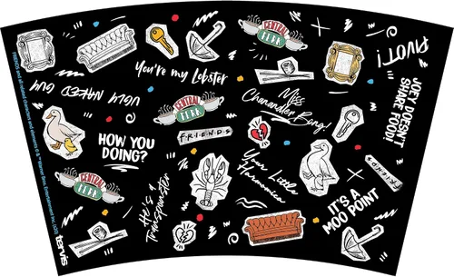 Miniatura 2 de Tervis Vaso aislado de doble pared con diseño de collage de amigos hecho en Estados Unidos mantiene las bebidas frías y calientes, 16 onzas, clásico