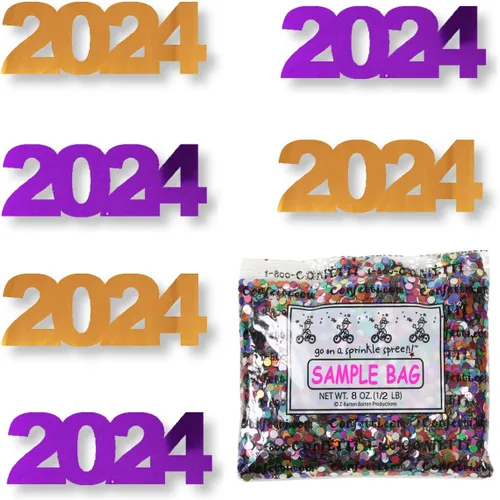 Miniatura 36 de Confetti Year 2024 Negro, Azul Royal Combo - 2 bolsas de media onza (1 oz)