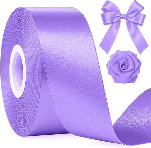 Miniatura 16 de Fullive Cinta rosa de 1 1/2 pulgadas, 30 yardas de cinta rosa para envolver regalos, cintas de satén de poliéster para el día de la madre