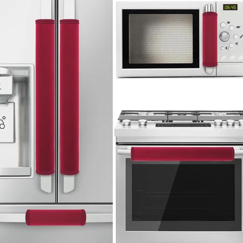 Miniatura 34 de 5 piezas de cubierta de manija de puerta de refrigerador, lavable para electrodomésticos de cocina, nevera, horno, microondas, lavavajillas