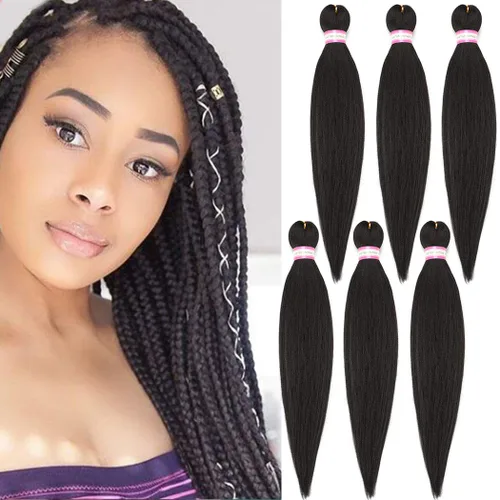 Miniatura 68 de Extensiones de cabello para trenzar preestiradas, color negro, 12 pulgadas, 8 paquetes de cabello natural para trenzar, fácil trenza, ajuste de agua