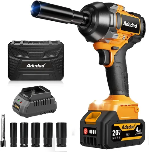 Miniatura 8 de Llave de impacto sin escobillas de 1/2 pulgada 750N.m (553 pies-libras) Pistola de impacto de alto par de 20 V con batería de 2 x 4.0 AH y cargador