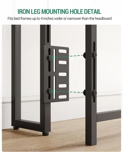 Miniatura 5 de Hzuaneri Cabecero con estantes de almacenamiento de 3 niveles, tablero de cabecera tapizado de terciopelo con 2 tomas, puertos USB y luz LED, Marrón