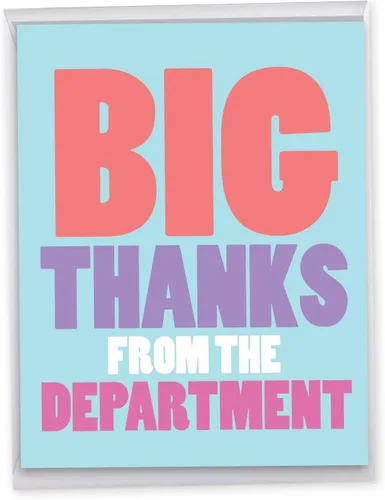 Miniatura 9 de NobleWorks - Tarjeta de felicitación de agradecimiento divertida jumbo de nosotros de 8.5 x 11 pulgadas con sobre (paquete de 1) gran gran