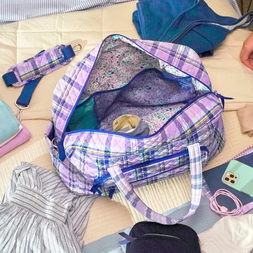 Miniatura 5 de Bolsa de viaje de fin de semana Weekender de algodón para mujer