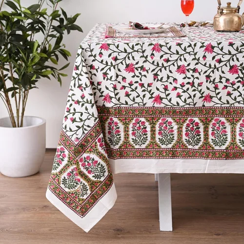 Miniatura 12 de Funda de mesa impresa a mano con diseño exquisito, tela de algodón premium, perfecta para comedor y decoración, mantel de mesa