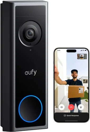 Miniatura 9 de eufy Security Cámara de Timbre de Video C31, Paquete de Batería Recargable Extra, 2K FHD, Opciones de Alimentación Dual, Llamada de Video en Vivo