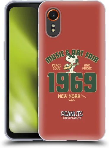 Miniatura 8 de Head Case Designs Funda de gel Woodstock 50th con licencia oficial de Peanuts Snoopy Guitar 1969 [protección de grado militar] compatible