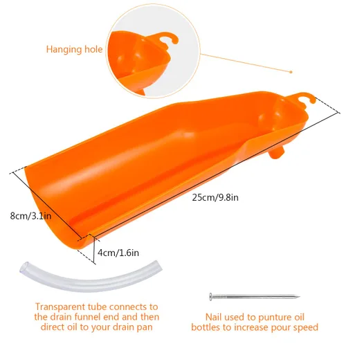 Miniatura 3 de Llave de filtro de aceite y kit de cambio de aceite para Harley Davidson, juego de embudo 4 en 1 sin goteo con primaria, herramientas de cárter