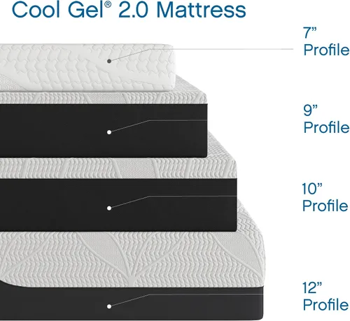 Miniatura 6 de Cool Gel - Colchón de espuma viscoelástica de 8 pulgadas tamaño California King de firmeza media, colchón de espuma viscoelástica tamaño King