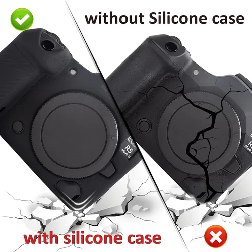 Miniatura 4 de MUZIRI KINOKOO Funda de silicona compatible con cámara digital Canon EOS R5 Mark II, goma blanda EOS R5 Mark II/EOS R5 II, funda protectora