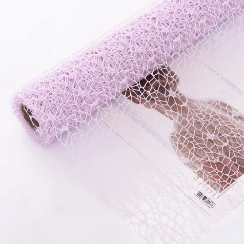 Miniatura 14 de Papel de regalo de malla de jacquard coreano con flores caladas 1 rollo, suministros para floristería, papel para envolver ramos de flores, Blanco