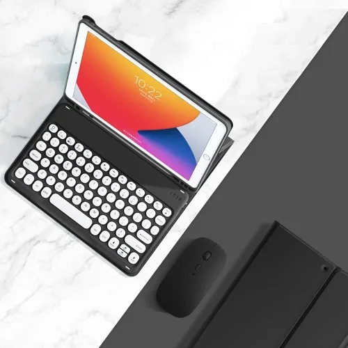 Miniatura 17 de Funda con Teclado y Ratón YEEHi para iPad Air de 11 Pulgadas M3/M2, iPad Air de 5ª/4ª Generación de 10.9" con Ratón, Teclado Desmontable Redondo