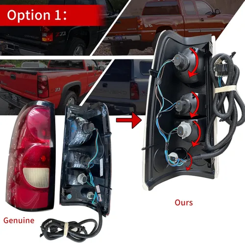 Miniatura 3 de Conjunto de luces traseras compatibles con Chevy Silverado 1500 2500 3500 1999-2006 GMC Sierra 1500 2500 3500 Lámparas de freno traseras Chevrolet