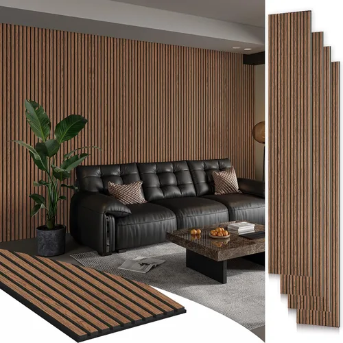 Miniatura 15 de Smartstandard Panel de Pared de Listones de Madera de Muestra, Paneles de Pared de Madera Insonorizados, Paneles de Madera Acústicos para Pared