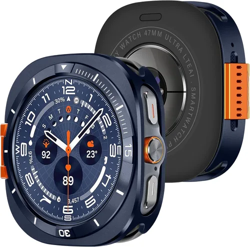 Miniatura 12 de Amizee Funda de metal compatible con Samsung Galaxy Watch 8 de 1.732 pulgadas con cubierta trasera, funda protectora resistente para Galaxy Watch 8