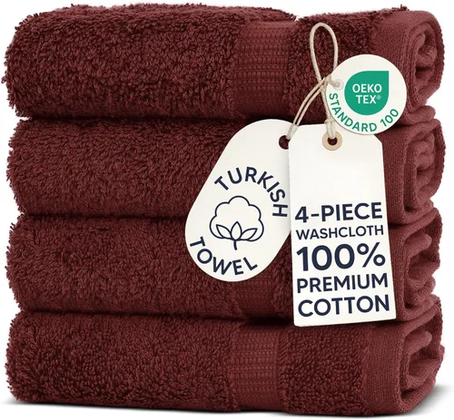 Miniatura 79 de Chakir Turkish Linens - Toallas turcas de 100% algodón, suaves y absorbentes (4 paños, color gris)