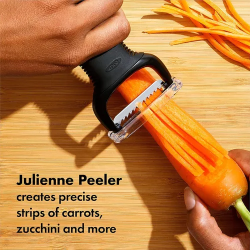 Miniatura 3 de OXO Juego de pelador Good Grips de 2 piezas, giratorio y juliana