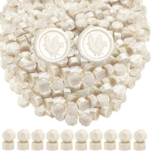 Miniatura 10 de 300 cuentas de sellado de cera, cuentas de cera de sellado, cuentas de sellado de cera octágono para sello de cera, tarjetas, invitaciones de boda