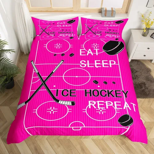 Miniatura 21 de jejeloiu Juego de ropa de cama de fútbol para niños, tamaño individual, juego de funda de edredón de fútbol para niños y niñas, funda de edredón