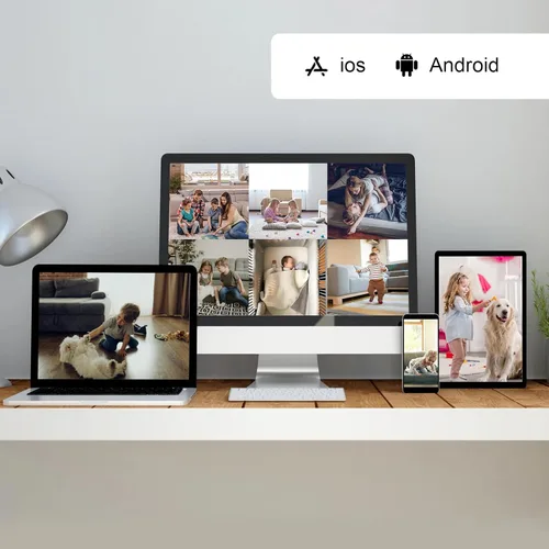 Miniatura 9 de AMOROM Paquete de 2 cámaras de seguridad con cable 1080P para interiores, cámaras interiores para el hogar, para perros, gatos, mascotas, niñeras