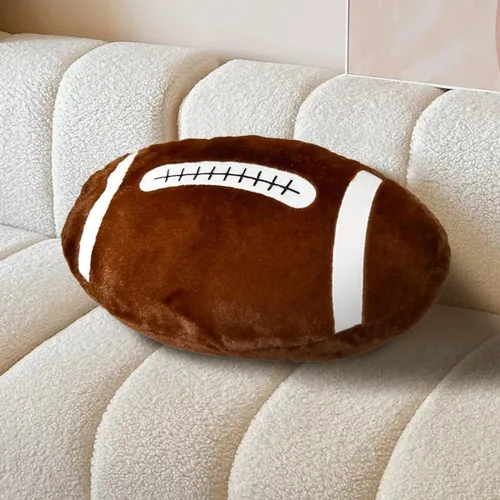 Almohada de fútbol americano, bonita felpa de fútbol para fanáticos del fútbol, decoración creativa de habitación, regalo de peluche de fútbol