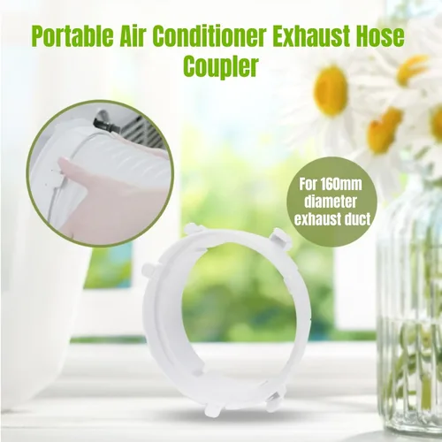 Miniatura 6 de GLOGLOW - Conector de manguera de aire acondicionado, adaptador de interfaz de conducto de escape ajustable ABS para aire acondicionado móvil 1.5P