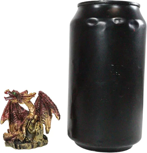 Miniatura 8 de Ebros - Juego de 12 dragones en miniatura en diferentes poses de fantasía, mazmorras y dragones, mini escala de 2 pulgadas de alto, esculturas