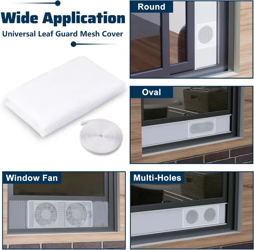 Miniatura 7 de Kit de sellado de ventana de CA portátil, protector de pantalla de malla, ajuste universal para la mayoría de placas de sellado de ventana