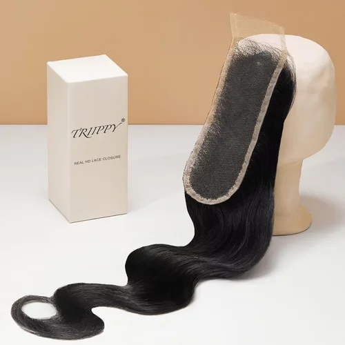 Miniatura 10 de Triippy Raw Hair 13x4 HD Lace Closure Body Wave #613 Blonde Color More Less Shedding than Regular Virgin Hair,0.10mm Ultra-Thin 13x4 Swiss Real HD