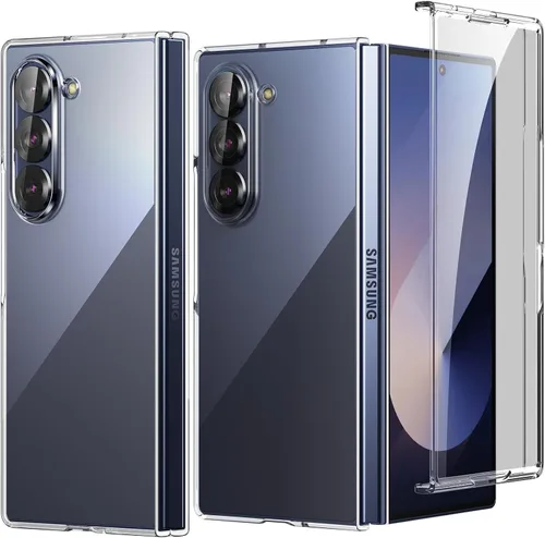 Miniatura 11 de Foluu Funda transparente para Samsung Galaxy Z Fold 5 con protector de pantalla frontal integrado, resistente a los arañazos, carcasa protectora
