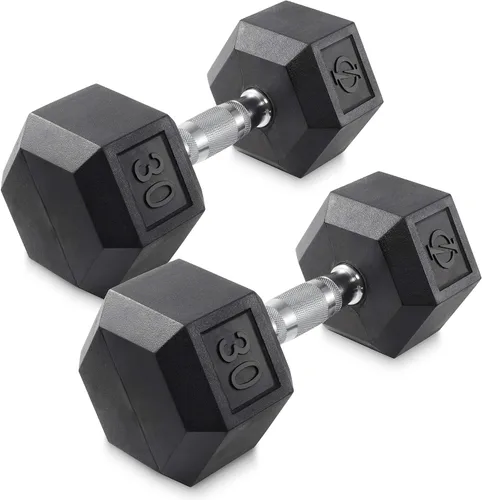 Miniatura 14 de Philosophy Gym Mancuernas hexagonales con revestimiento de goma, pares