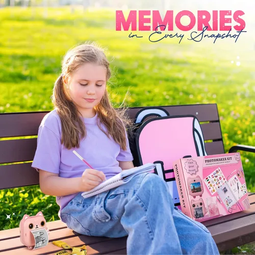 Miniatura 6 de Kit Photomaker - Cámara de impresión instantánea para niños más kit de diario DIY para niñas - 150 piezas diario y cámara para preadolescentes