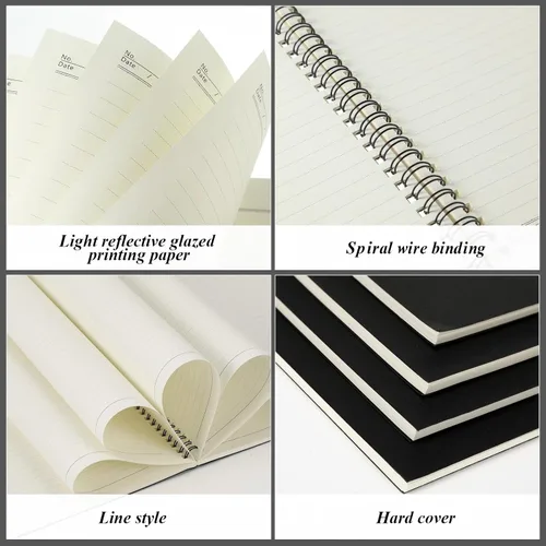 Miniatura 2 de Leelosp 12 cuadernos pequeños en espiral forrados en espiral, cuaderno con rayas universitarias, cubierta de papel kraft encuadernado con alambre