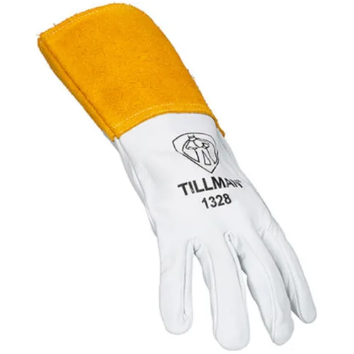 Miniatura 2 de John Tillman and Co - Guantes de soldador TIG de piel de cabra de grano superior sin forro mediano de 12 pulgadas con puño de 4 pulgadas y punto