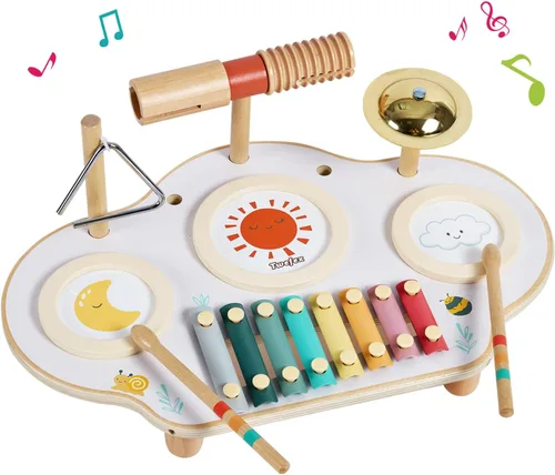 Miniatura 10 de Twefex Tambor Giratorio Montessori, Juguetes Montessori para Bebés de 6 a 12 Meses, Juguetes Montessori para Bebés de 1 Año, Juguete de Madera