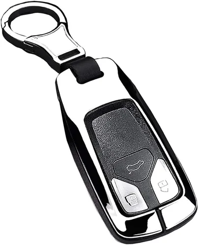 Miniatura 8 de ontto Funda para llavero compatible con Audi de piel de metal para llaves de protección completa compatible con Audi A4 S4 RS4 B9 A5 F5 4M TT FV TTS